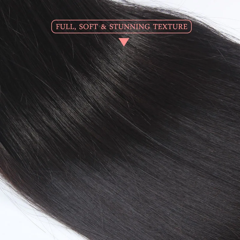 Ali Queen Hair Straight Brazilian Human Hair Weaves Bundles 1/3/4 Pcs Remy Bundles 10"- 36" 100% Human Extension Wig