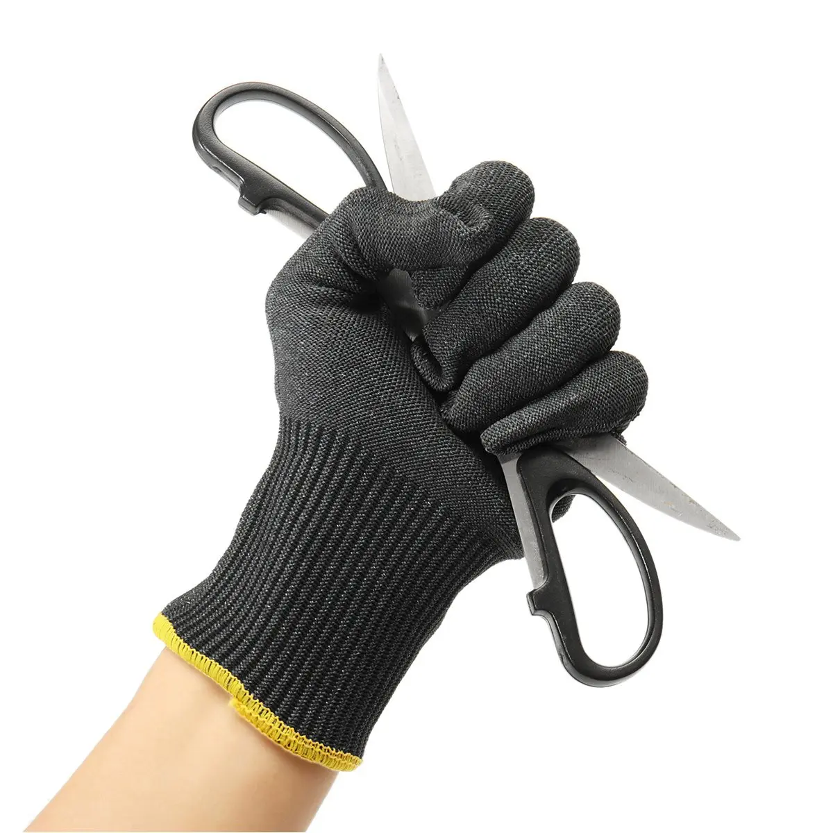 NEW Black Safety Cut Stab Resistant Stainless Steel Wire Metal Mesh Butcher Gloves Cut-Resistant Safety Gloves