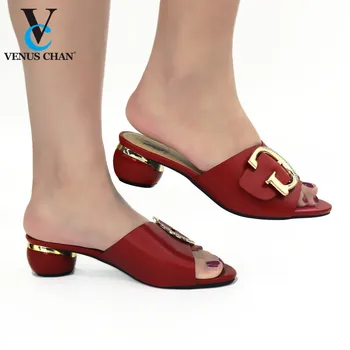 

Summer Women Shoes Slippers Slides Rubber PU Solid Outside Thin Heels Adult Shallow Square Toe 38-43 New 2020