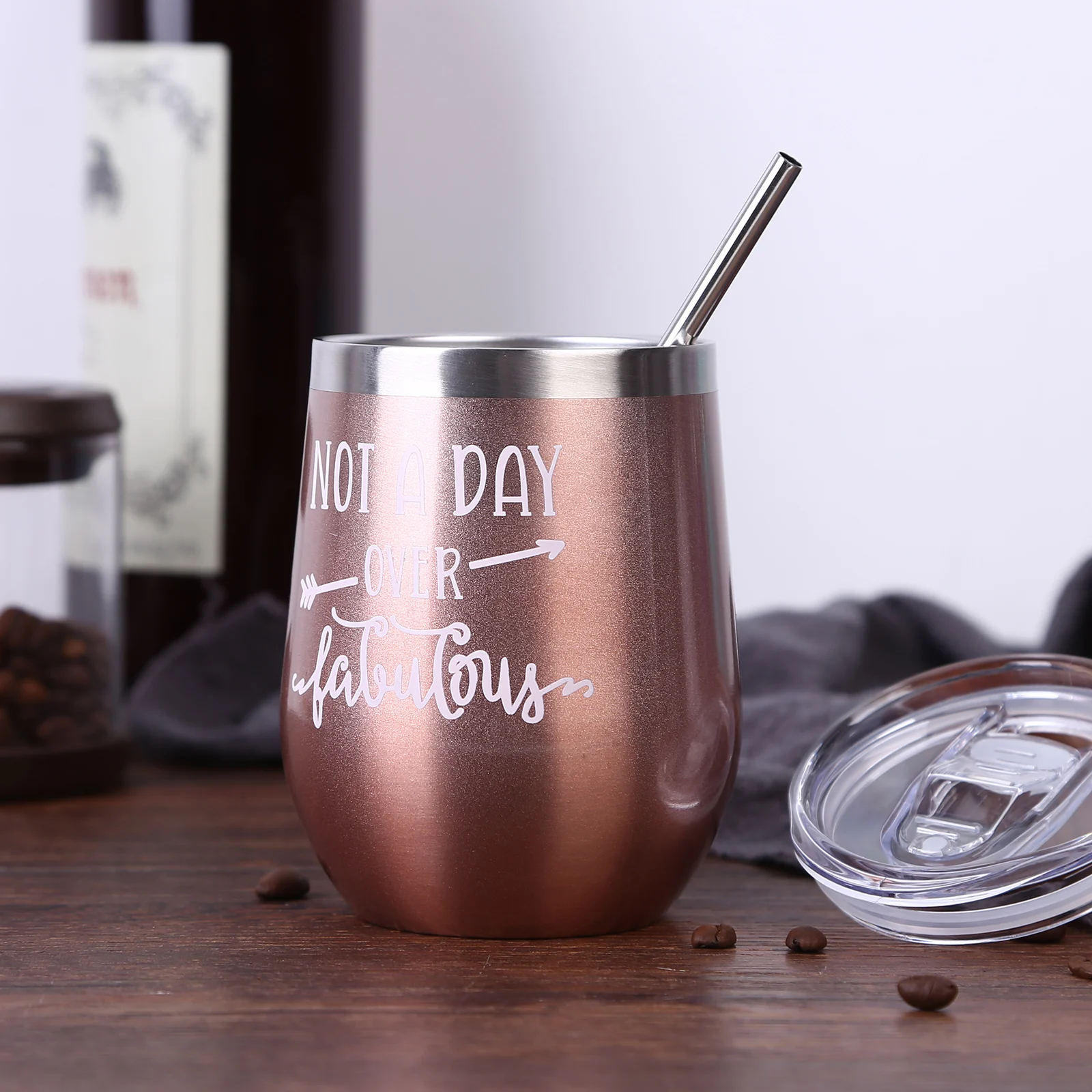 Insulated Coffee Mug Vacuum Thermal Cup with Lid Straw Brush 12oz Double Layer Stainless Steel Cups | Дом и сад