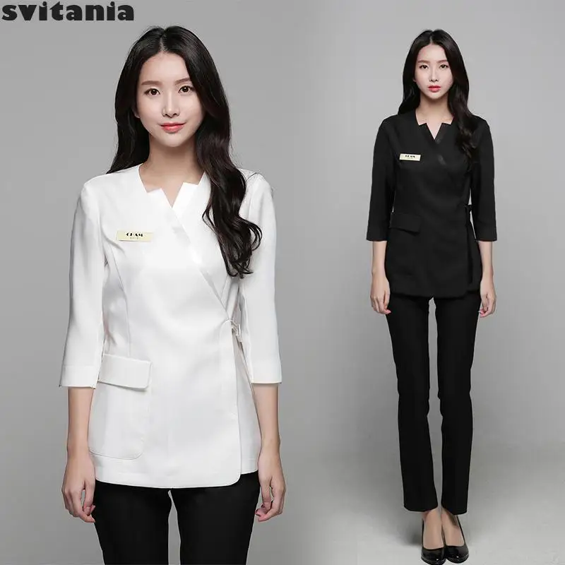 Svitania Hairdresser, Manicure, Spa Health Care Hall, Technician's Clothes, Hotel Uniform Reception 2022 japan style high quality woman clothing hotel work clothes spa uniform foot bath sauna massage uniform spa clothes set