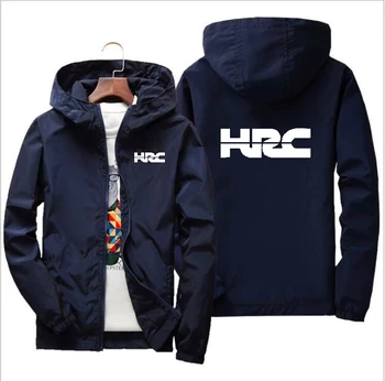 

2020 Motorcycle Jacket Windproof for HRC logo Jacket Mobike Riding Hooded Suit Windbreaker Sweatshirts Racing zipper Coat HR