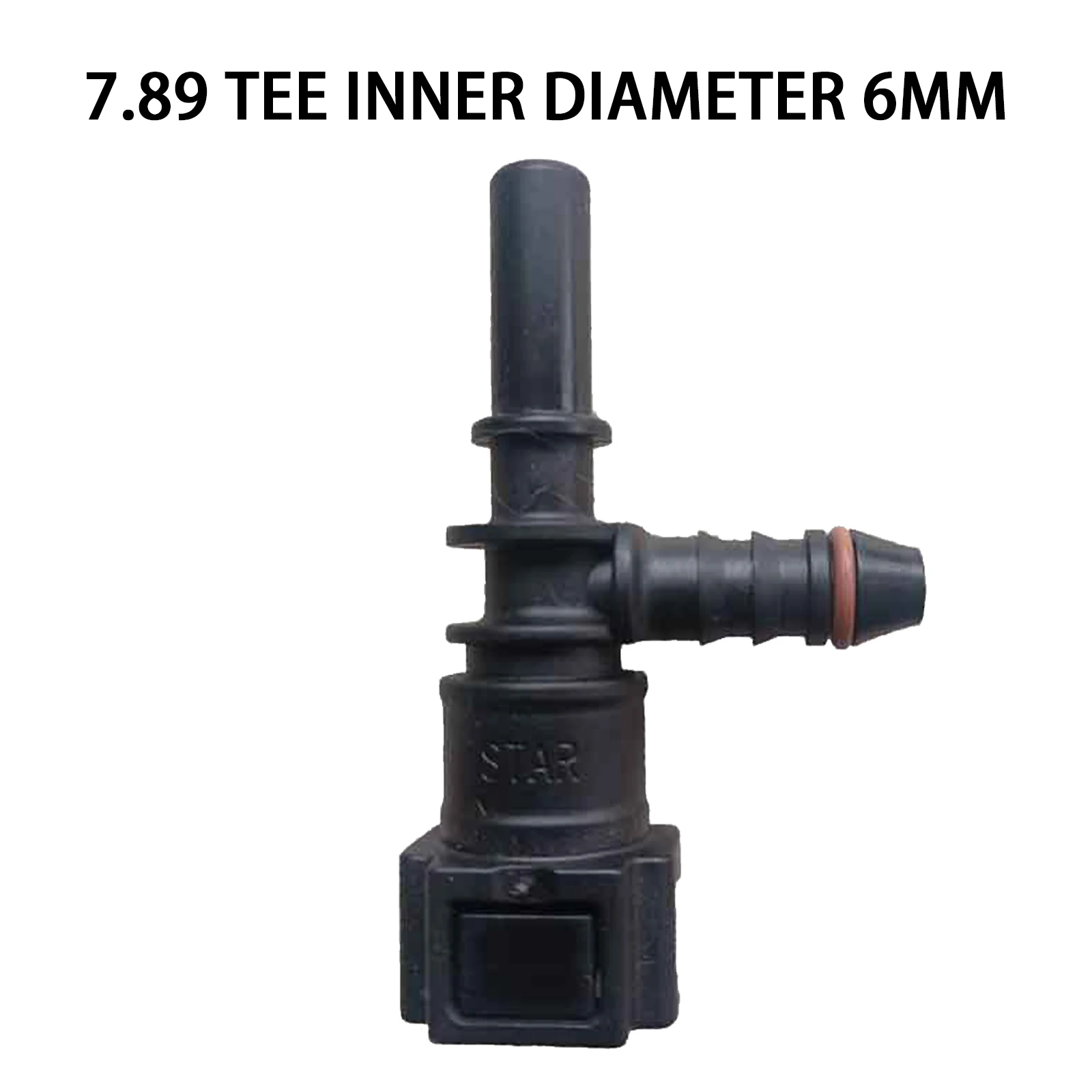 7.89 ID6 Auto Car Fuel Line Bundy Tee Hose Coupler Nylon Motorcycle Hose Coupler Quick Release Connect Connector Car Accessories