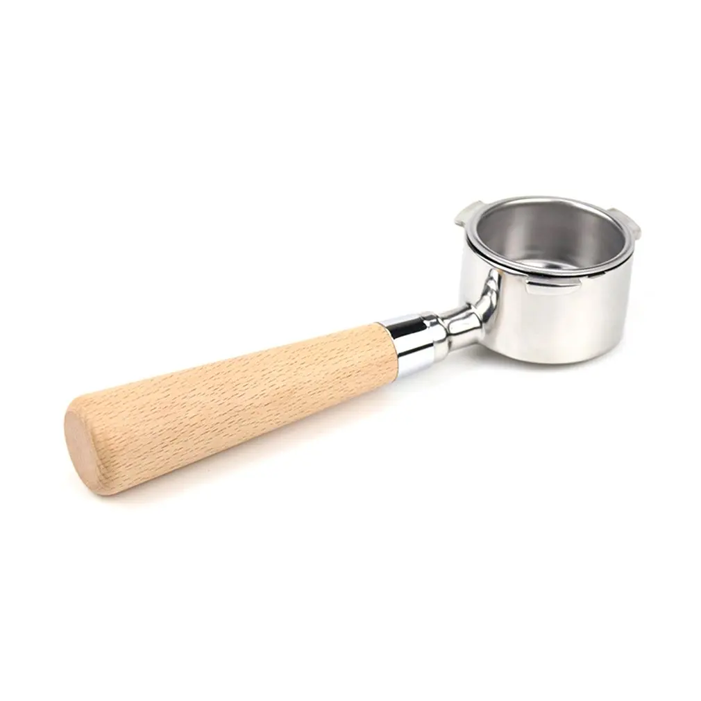 

Bottomless Handle For Coffee Machine With Solid Wood Handle 51Mm Household Coffee Machine Modified Handle Plastic Handle