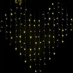 AC220V 2x1,5 м 78 шт. светодиодная гирлянда Рождество фонари светодиодные строки сердце Форма занавес праздник освещения led дерево свадебные