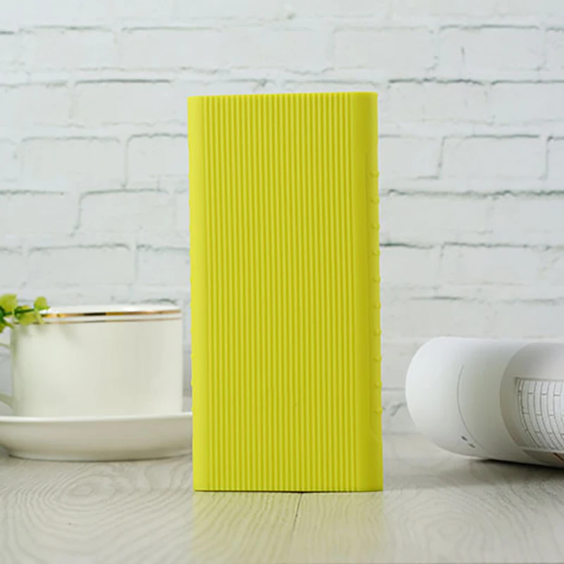 

Soft Silicone Skin Sleeve Case for Xiaomi Power Bank 2 10000mAh Power Bank Parts Full Protective Cover for Xiaomi Power Bank 2