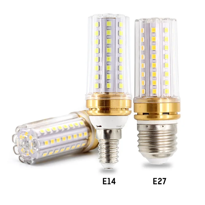 

LED Corn Light Bulbs E14 E27 Lamp 12W/16W/20W/24W Incandescent Equivalent 50W,6000K Daylight White Candelabra 1200Lm Edison