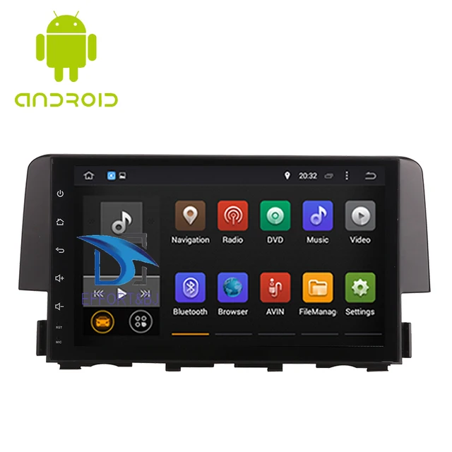 9 Inch Android 9.0 Ips Scherm Auto Radio Speler Voor Honda Civic 2016 2020 Auto Video Wifi Multimedia Auto gps Navigatie Head Unit