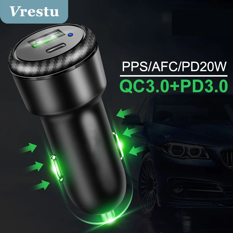 Car Charger 25W PPS Quick Charge QC3.0 18W USB Type C PD20W Power Adapter Car Mobile Phone Charging for Samsung iPhone 13 Xiaomi 65w usb c car charger