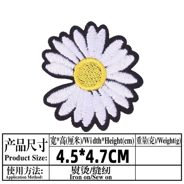 Flower Embroidered Patches for Clothing Thermoadhesive Badges Patch Thermal Stickers for Fabric Clothes Appliques Decoration 2731