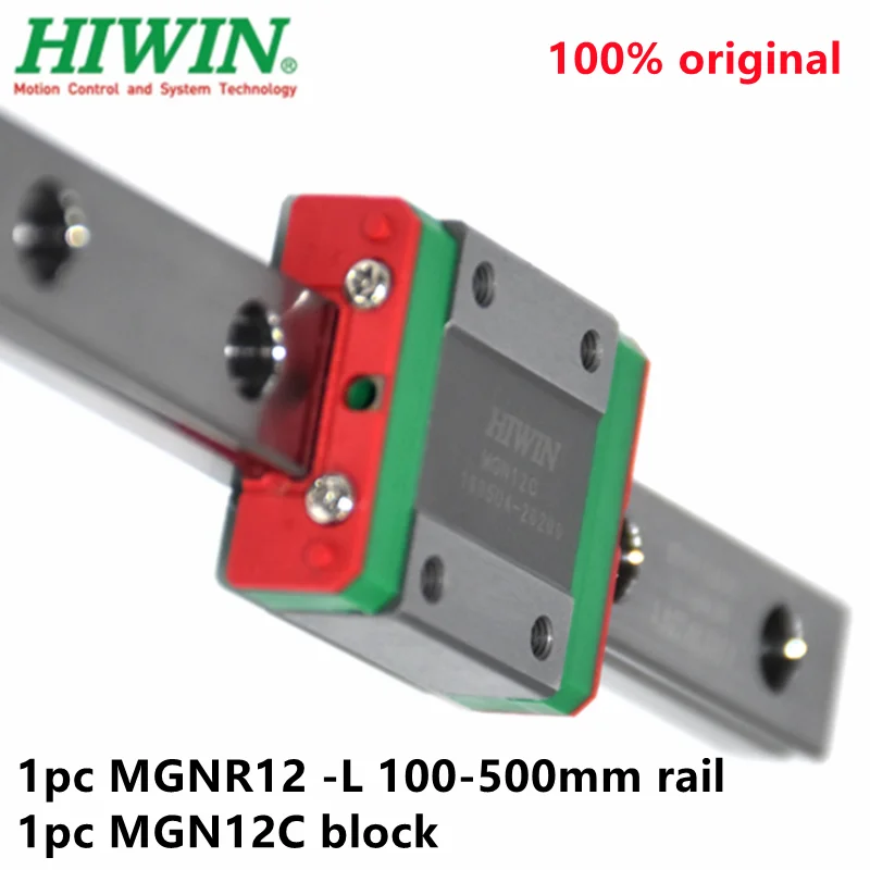 1 шт. 100% Оригинал Hiwin rail MGNR12 -L 100- 550 мм + MGN12C блок для ЧПУ 3d принтера | Обустройство