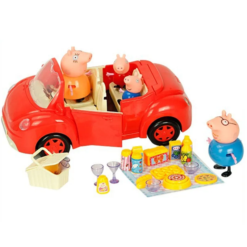 

Peppa pig George Toys Red Car Set Action Figure Anime Figures toys for children Cartoon toy for children Peppa pig Birthday gift