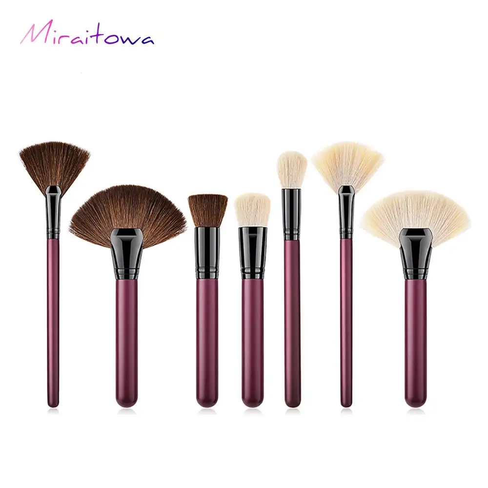 

Seven cosmetic brushing and makeup tools disperse, paint large and small fan-shaped eye shadow, brush jujube red makeup GUJHUI