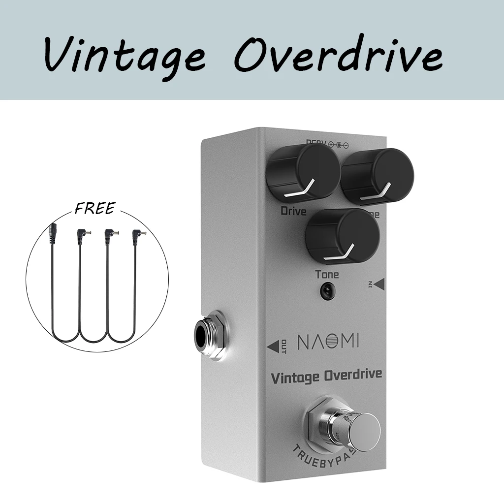 

Vintage Overdrive Guitar Effect Pedal Mini Singer Overdrive Effect DC 9V True Bypass With Free 1 To 3 Daisy Chain