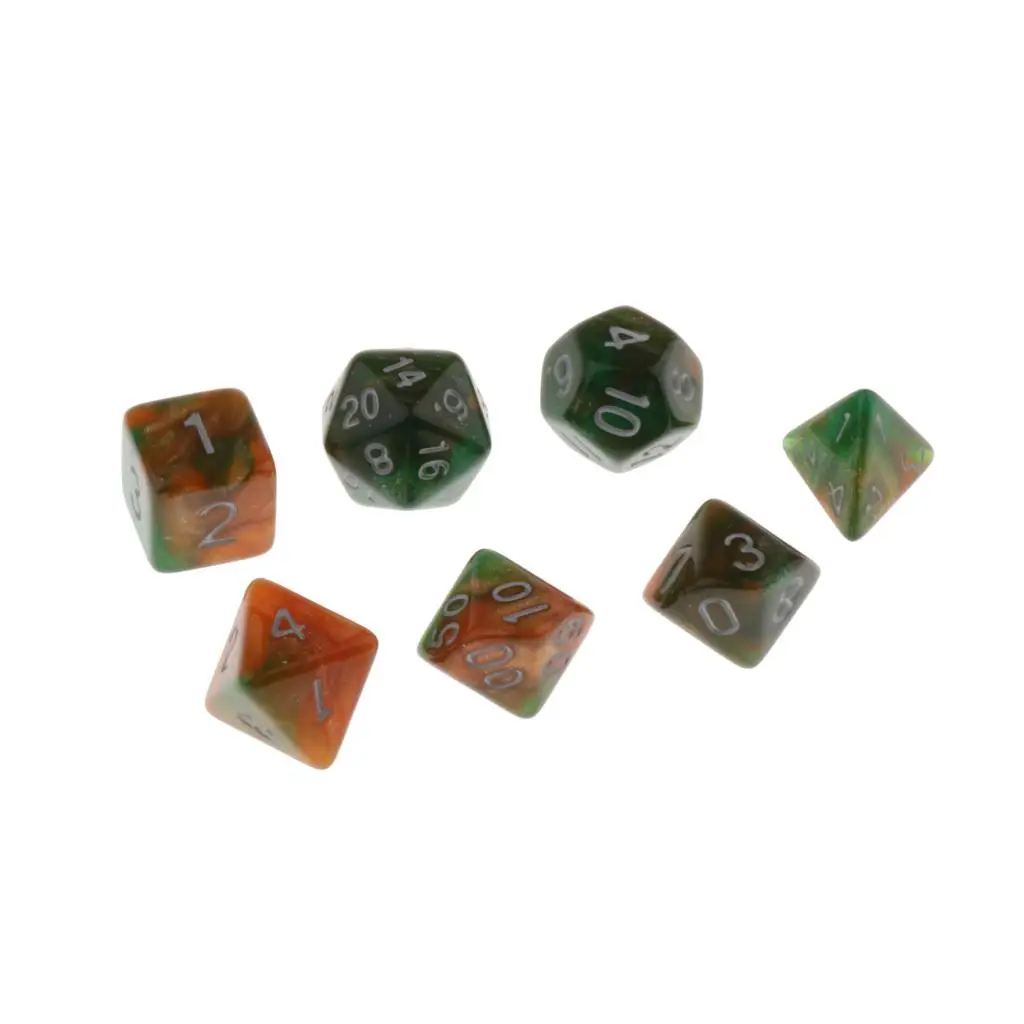  7 Die Polyhedral Dice Dungeons & Dragon D4-D20 D12 Dices Board Game Accessories DND Role Playing Game Dice Set