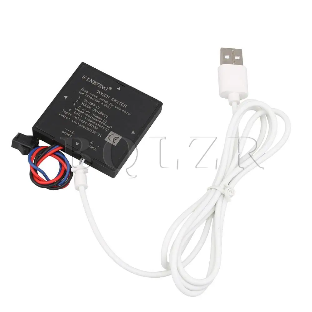 BQLZR DC5V ВКЛ/ВЫКЛ сенсорный переключатель 3 шаг диммер с белым проводом