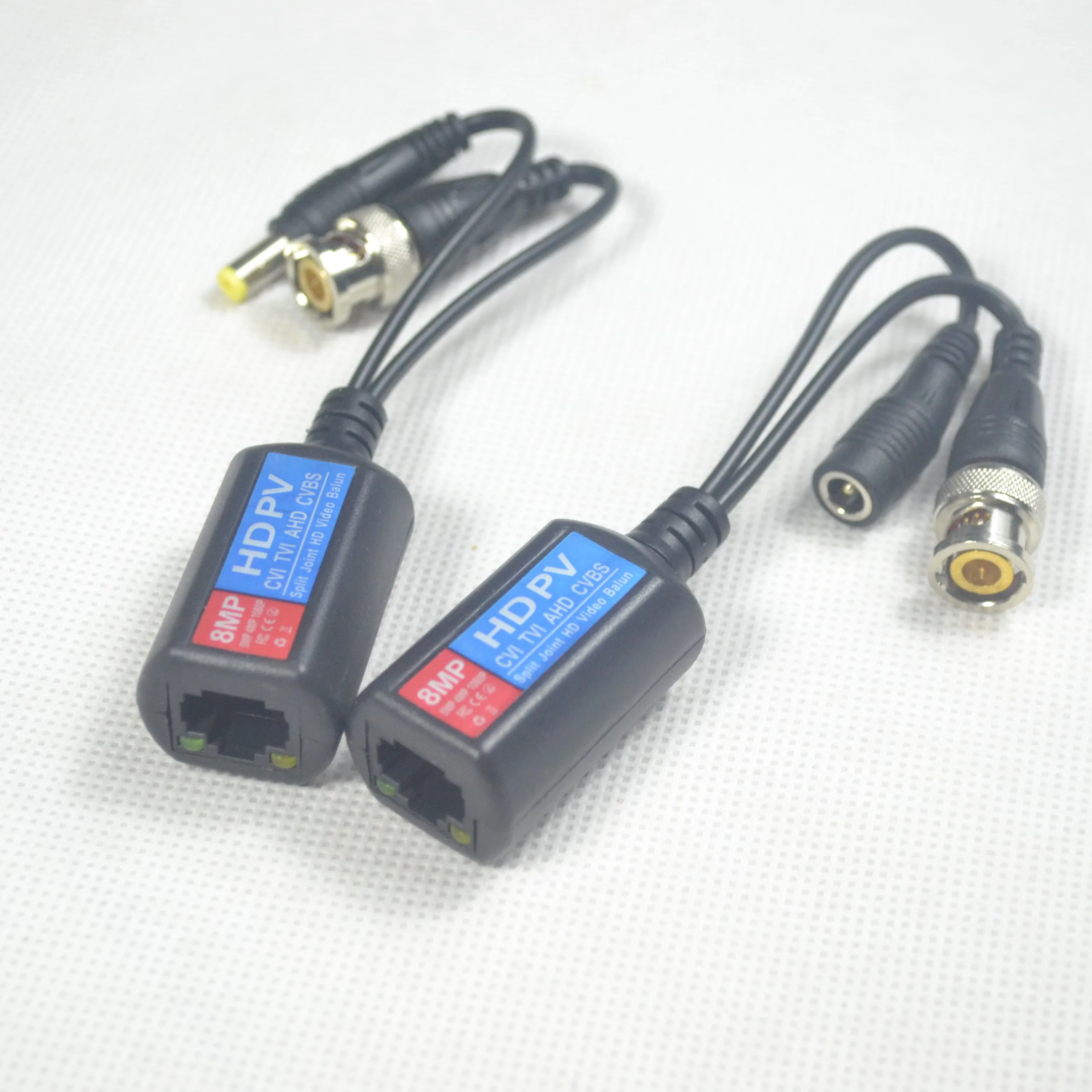 8MP CCTV BNC видео Мощность HD балун HD CVI TVI AHD CVBS CAT5e 6 Защита от перенапряжения 5MP 4MP 3MP 1080P 960P 720P для HD камеры