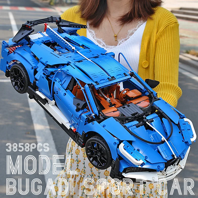 Yeshin 20086 Technic Car совместимая с Legoing 42083 Bugattis игрушки чугун автомобильные детские