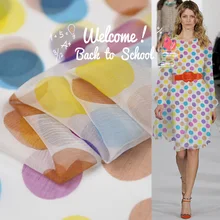 100 см* 135 см цветная шелковая ткань в горошек, жатый шелк, шифон, марля для детей