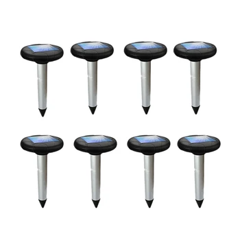 

8Pcs Solar Power Ultrasonic Repellent Mosquito Mouse Pest Repeller Snake Repellent for Garden Outdoor