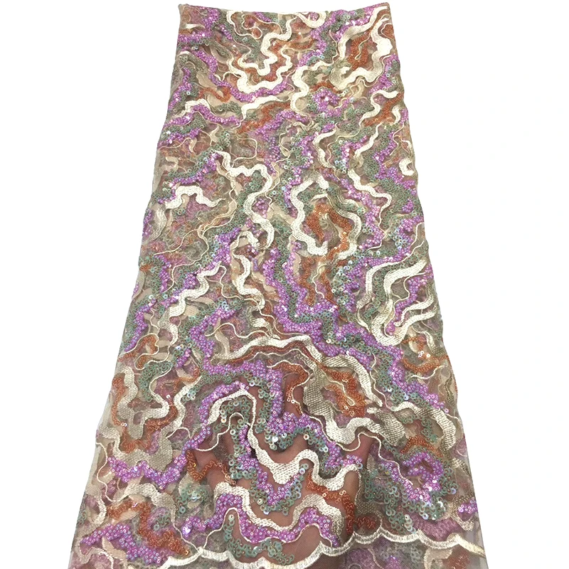 Африканская кружевная ткань вышитое кружево в нигерийском стиле ткань высокого качества французский Тюль блестящая кружевная ткань для женщин - Цвет: 03