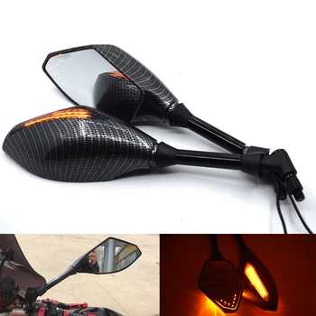 

Universal Motorcycle mirrors LED Turn Signals Rearview Mirrors For HONDA PCX125 PCX150 CBR125R CBR150R CBF125 CB600F CBR600F