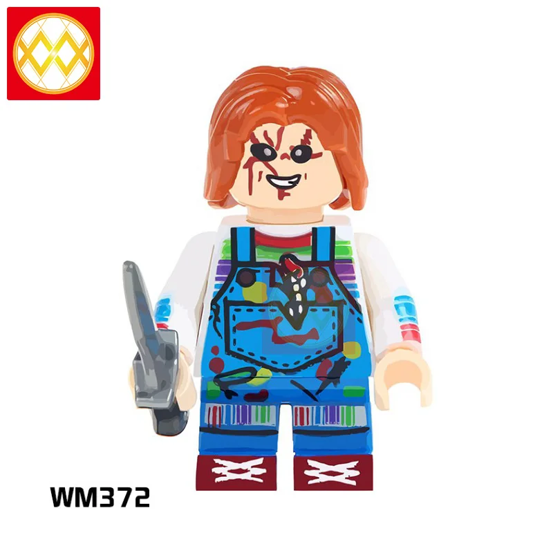 WM6075 Ужасы Хэллоуин Джек Скеллингтон зомби Фредди Майкл Майерс Минни Эрика дравена Билла Джейсона строительные блоки игрушки для детей - Цвет: Прозрачный