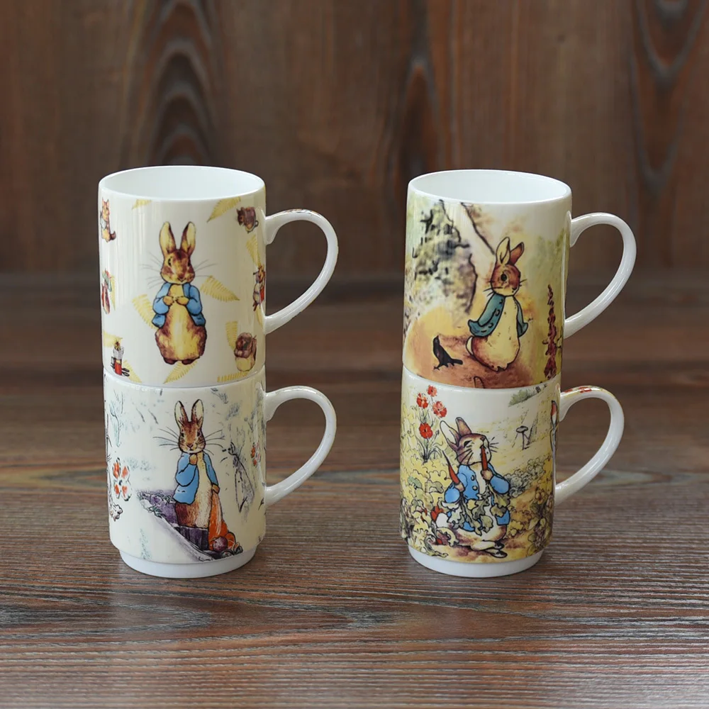 

Beatrix Potter Bunny Kdis Baby Home Drinkware Creative Oat Milk Mugs Cafe Coffee Cup Tea Nespresso Tumbler Xicara Tazas Desayuno