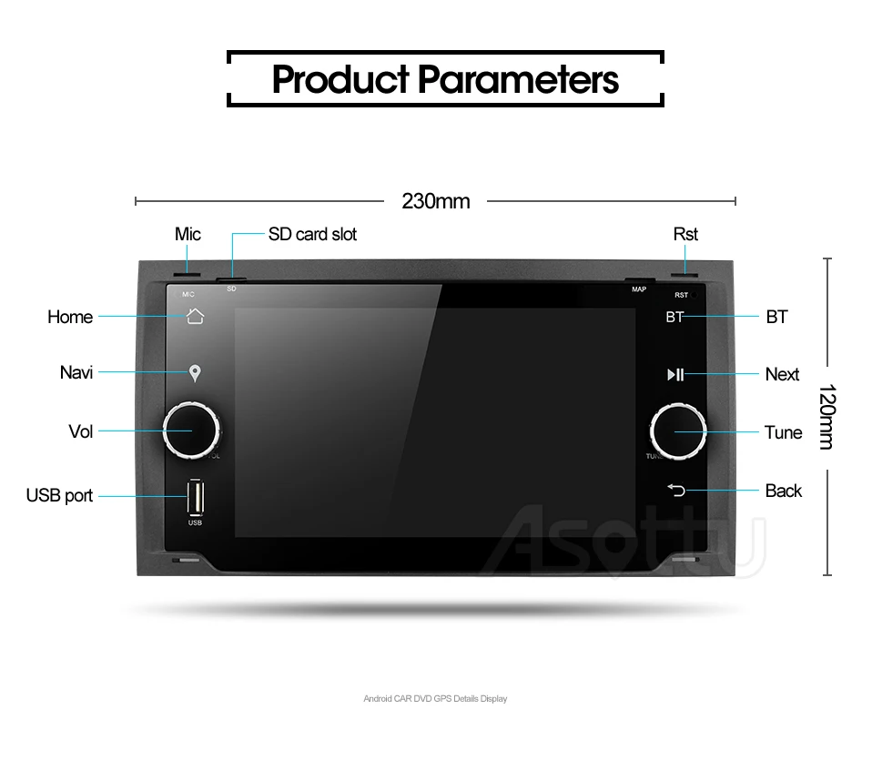 Asottu FO602 Android 9,0 px6 автомобильный DVD для Ford Mondeo C-max focus galaxy S-max fusion ranger escape expedition fiesta