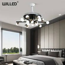 Креативный потолочный вентилятор, лампа с дистанционным управлением, современный бесшумный инверторный светильник для спальни, украшения для ресторана, скандинавский светильник, вентилятор, светильник 42 дюйма