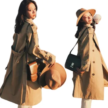 

2020 Spring Windbreaker Women Slim Trench Autumn Coat Moda Mujer Oversized Outerwear & Coats Basic Jackets Female High Quality