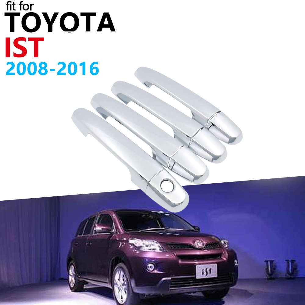 Дверные ручки, автомобильные аксессуары для Toyota ist Urban Cruiser XP110 2008~, внешняя Хромированная ручка, накладка, Набор наклеек для автомобиля