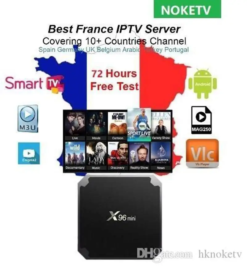 Noke tv x96mini tv Box французский арабский Ip tv подписка голландский Ip tv 1 год для Android M3U для Smart tv Mag 254 Mag 250