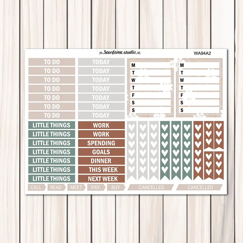 7sheets/pack Winter christmas snow scene Weekly Label Decorative Sticker DIY Planner Diary Scrapbooking Album Stickers