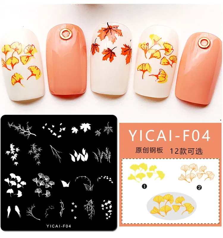 

Christmas Nail Stamping Plates Maple Leaf Beautiful Flowers Wreath Elk People Pattern DIY Nail Art Image Lace Stamp Templates 6.5cm