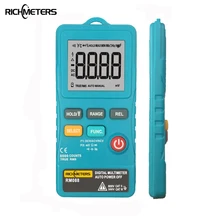 RICHMETERS RM088 Mini Digital Multimeter 8000 Counts Line Frequency True-RMS Flash Light Pocket AC/DC Voltage Ohm Meter