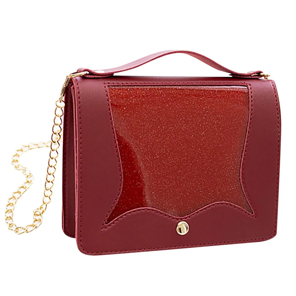 

Cute Girl Lock Chain Shoulder Messenger bags Quality PVC Women's Designer Handbag British Fashion Simple Small Square Bag