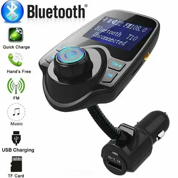

FM Modulator Transmitter Bluetooth 5.0 FM Radio USB Car Charger Handsfree Car Kit Wireless Car Charger Aux Audio FM Transmiter