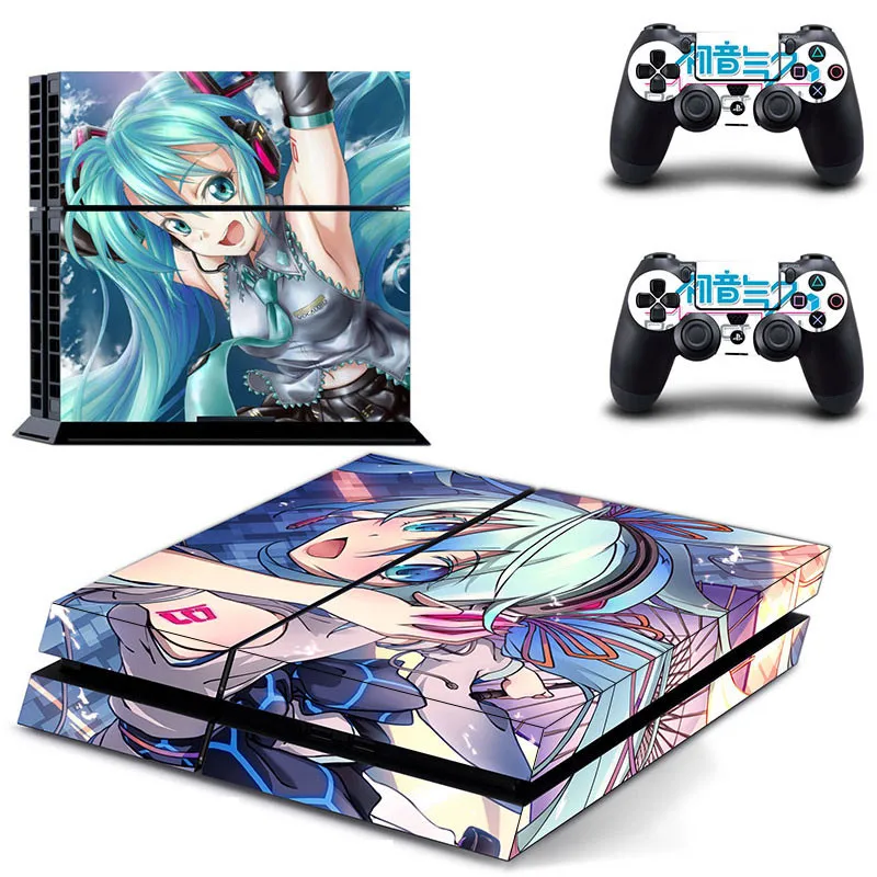 Hatsune Miku PS4 наклейка s Play station 4 кожа PS 4 наклейка Наклейки Обложка для playstation 4 PS4 консоль и контроллер Кожа винил