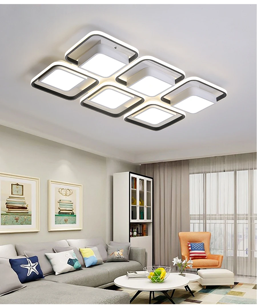 white black led Ceiling Lights ultra-thin Indoor Lighting Ceiling Lamps Fixture For Living Room Bedroom corridor lamp decoration