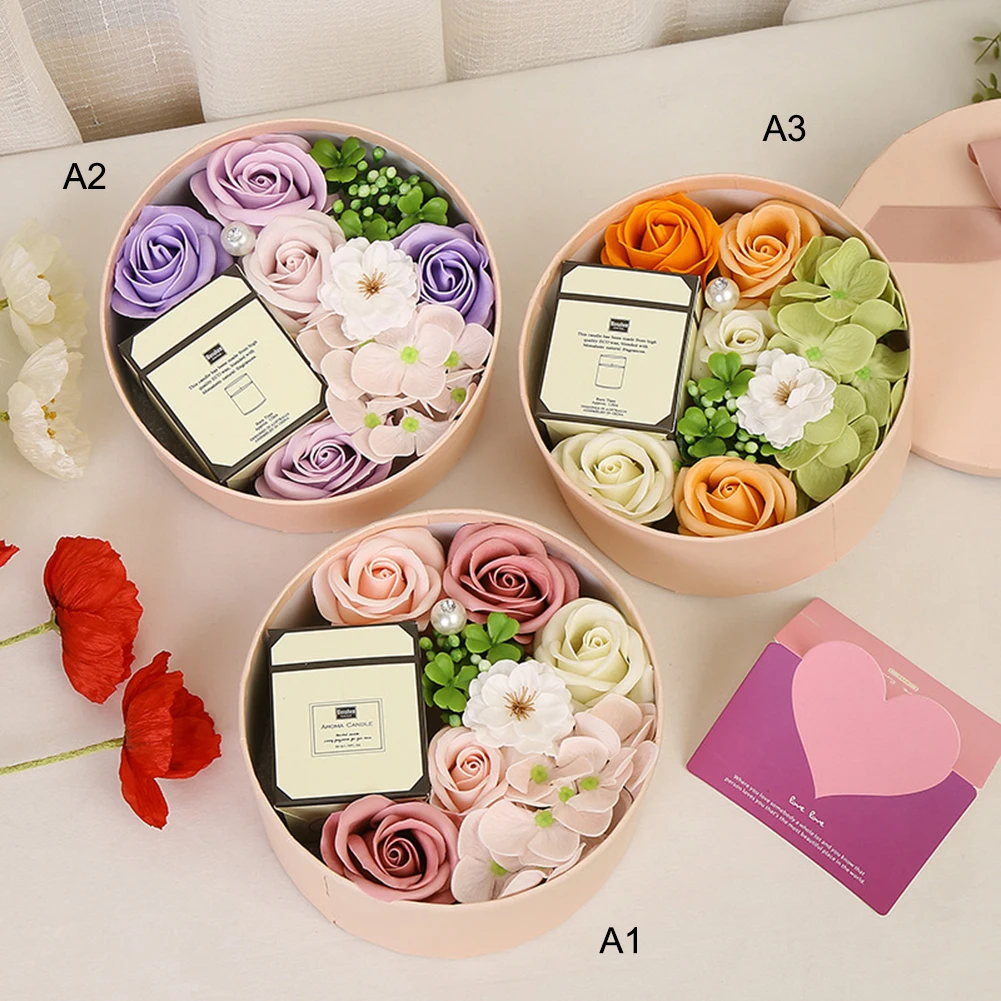 Круглые картонные Цветочные коробки с крышкой Розы ведро флорист коробка для упаковки подарка цветы композиция для Валентина свадьбы Decora