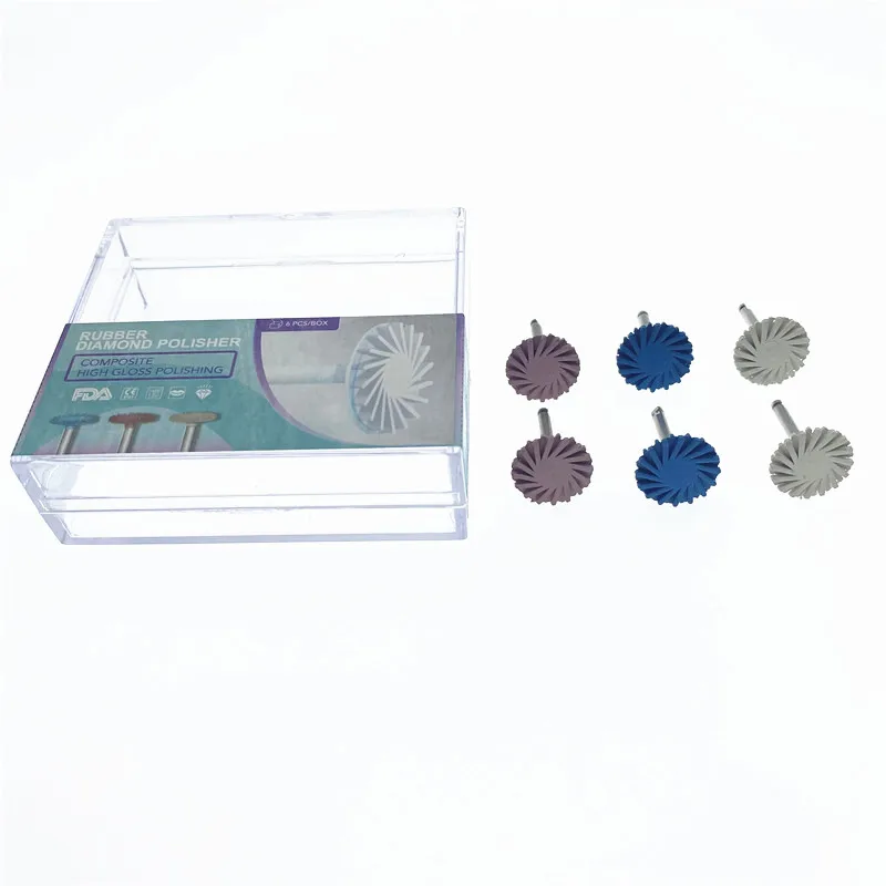

6 шт./компл. зубная композитная смола, набор для полировки диска, спиральная щетка, боры, стоматологическая лабораторная техника, материалы
