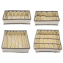 Boîtes de rangement pliables durables, diviseur de sous-vêtements, boîte de rangement pliable, conteneur pour chaussettes et soutien-gorge, diviseurs de vêtements portables