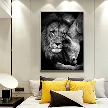 Lions and Other Animals Pictures Printed on Canvas 4