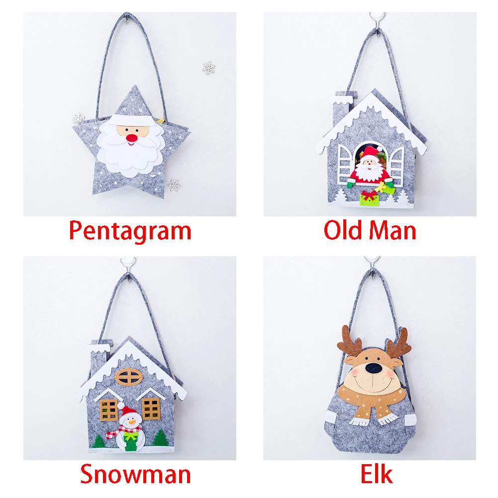 Cartoon Portable Felt Mini Candy Handbag Cute Decoration Fabala Christmas