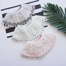 INS/корейский стиль для маленьких девочек, комбинезон с кисточкой мяч кружевной Детский слюнявчик, полотенце для слюней Слюнявчики От 0 до 2 лет аксессуары