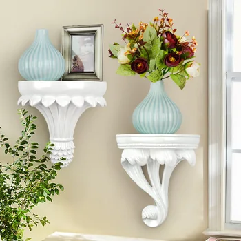 

European Style Decore Hanging Shelf Wall Decoration Storage Rack Flower Figurines Display Stand Crafts Decroative Shelves