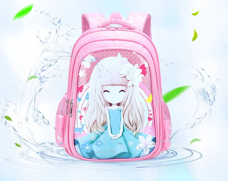 Школьные сумки для девочек, школьный ортопедический рюкзак для детей 1, 3, 5, 6 лет, водонепроницаемый рюкзак для девочек, маленький розовый школьный рюкзак принцессы