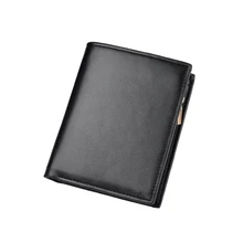

2021 New Men's Short Wallet Business Multi-card Wallet Zipper Coin Purse Tri-fold Wallet