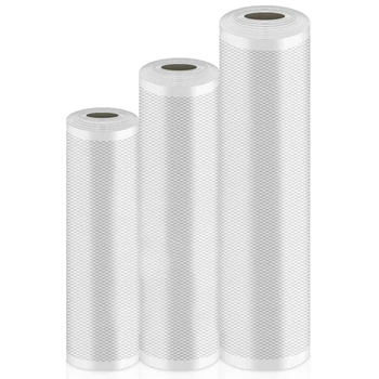 

JEYL Vacuum Sealer Bags 3 Rolls Vacuum Seal Roll Vacuum Sealer Sous Vide Bags for Food Saver Food Storage Bag